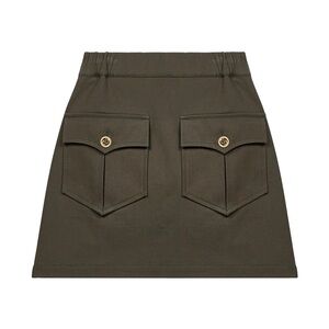 Maje Jesna Cargo Mini Skirt in Green
